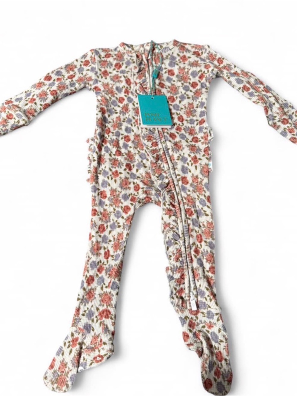 NWT posh peanut Kids Floral Footed One-Piece Romper - Multicolor